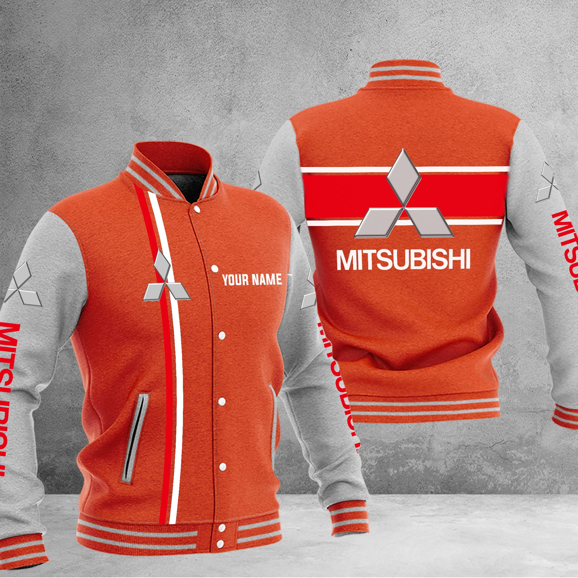 Mitsubishi Baseball Jacket - Famjoys Mitsubishi Baseball Jacket - Famjoys