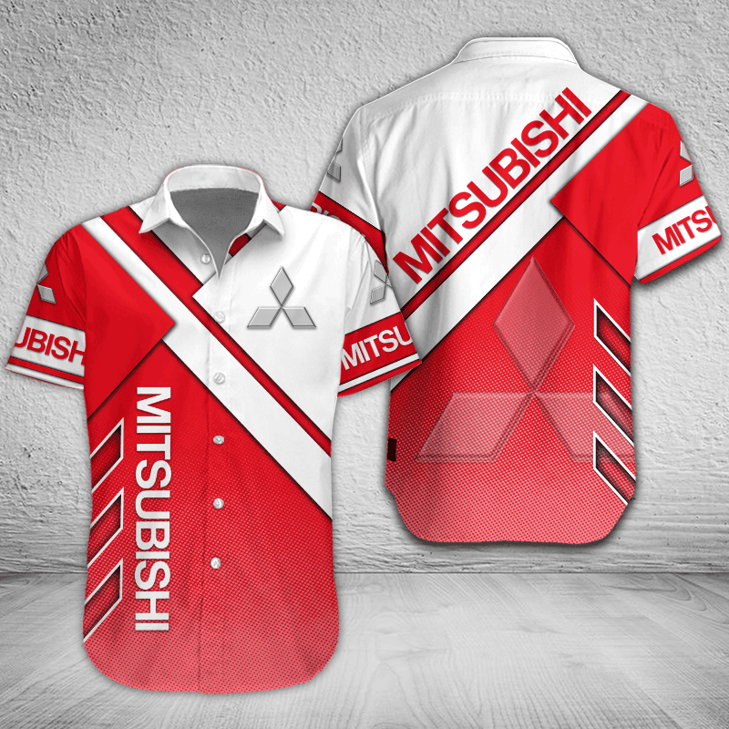 Mitsubishi Button Shirt Custom Name, Multicolor - Famjoys Mitsubishi Button Shirt Custom Name, Multicolor - Famjoys