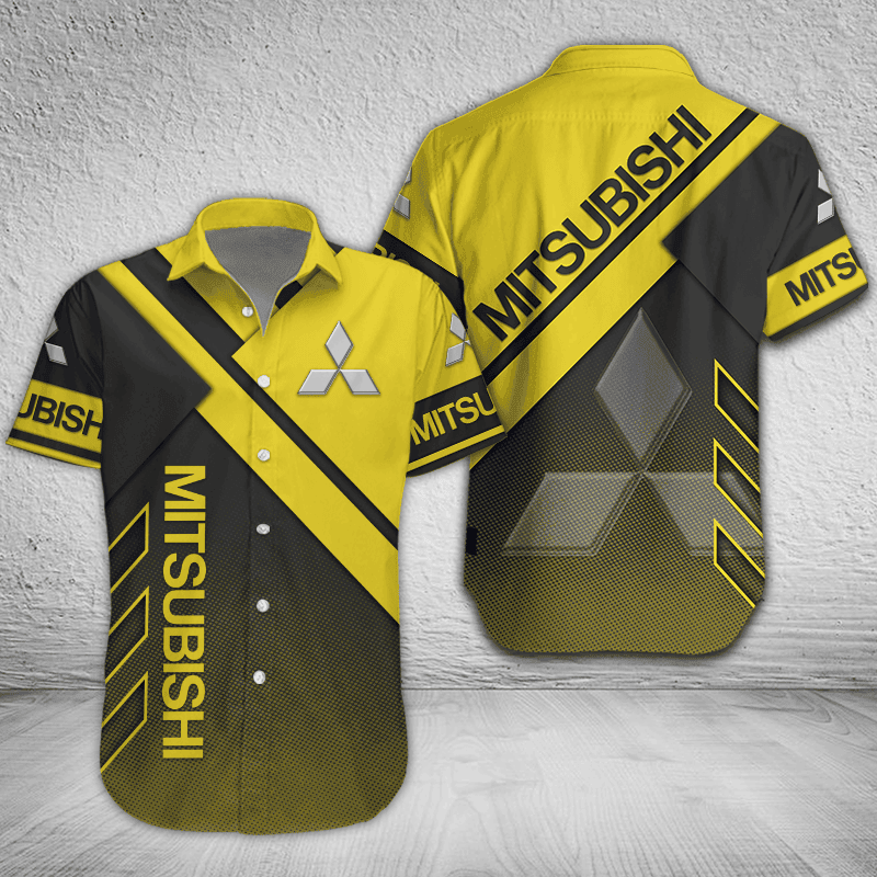 Mitsubishi Button Shirt Custom Name, Multicolor - Famjoys Mitsubishi Button Shirt Custom Name, Multicolor - Famjoys