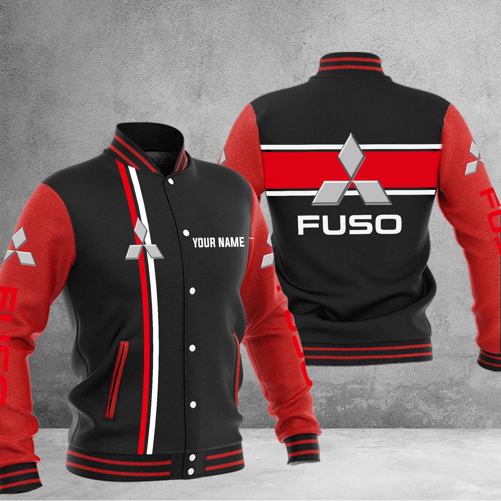 Mitsubishi Fuso Baseball Jacket - Famjoys Mitsubishi Fuso Baseball Jacket - Famjoys
