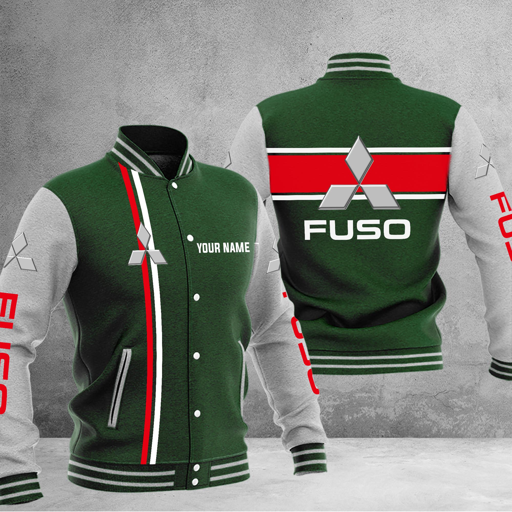 Mitsubishi Fuso Baseball Jacket - Famjoys Mitsubishi Fuso Baseball Jacket - Famjoys