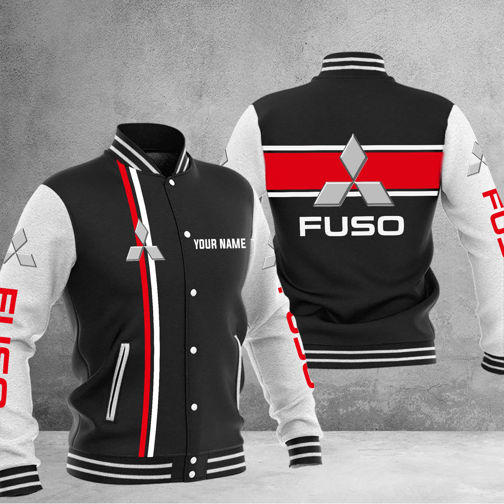 Mitsubishi Fuso Baseball Jacket - Famjoys Mitsubishi Fuso Baseball Jacket - Famjoys