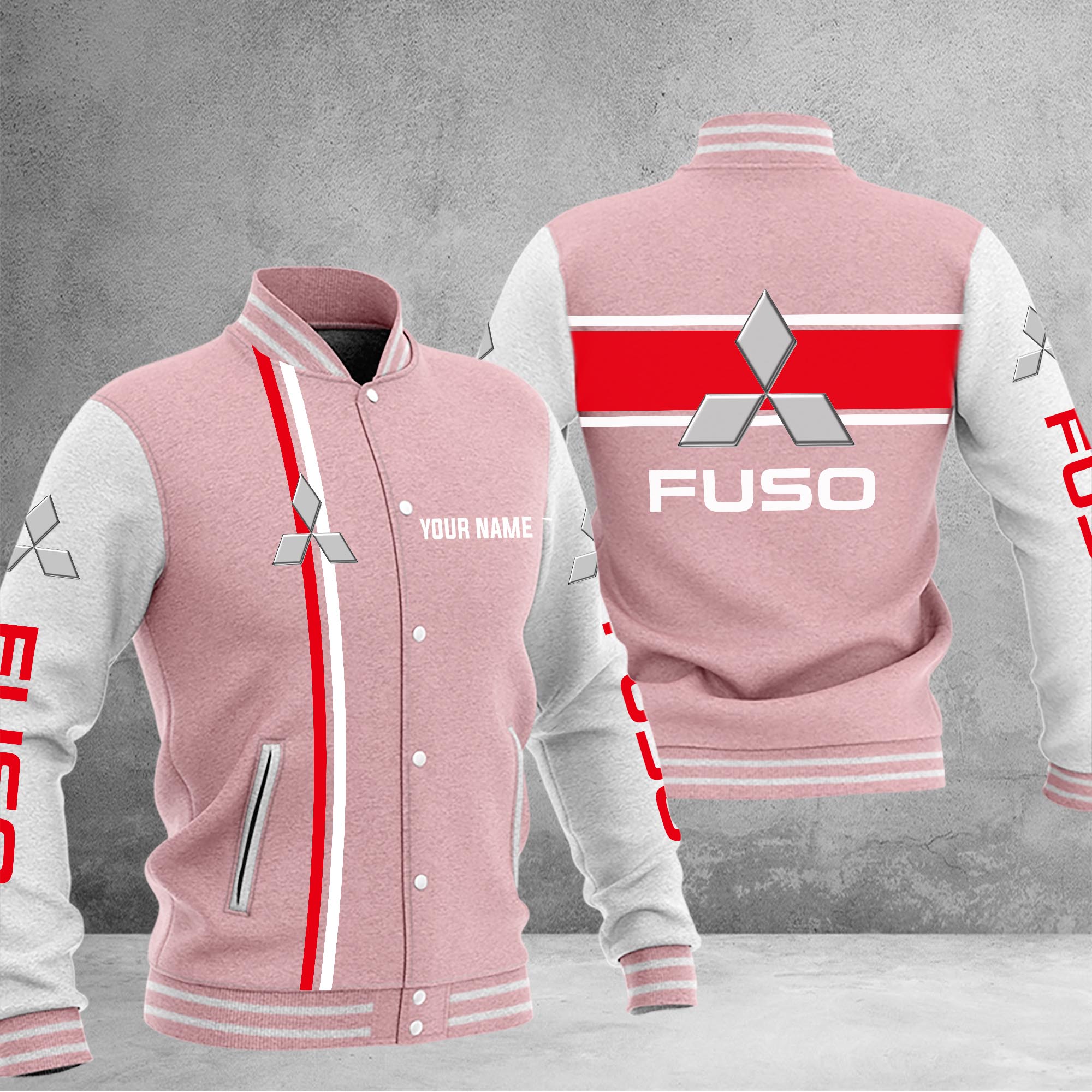Mitsubishi Fuso Baseball Jacket - Famjoys Mitsubishi Fuso Baseball Jacket - Famjoys
