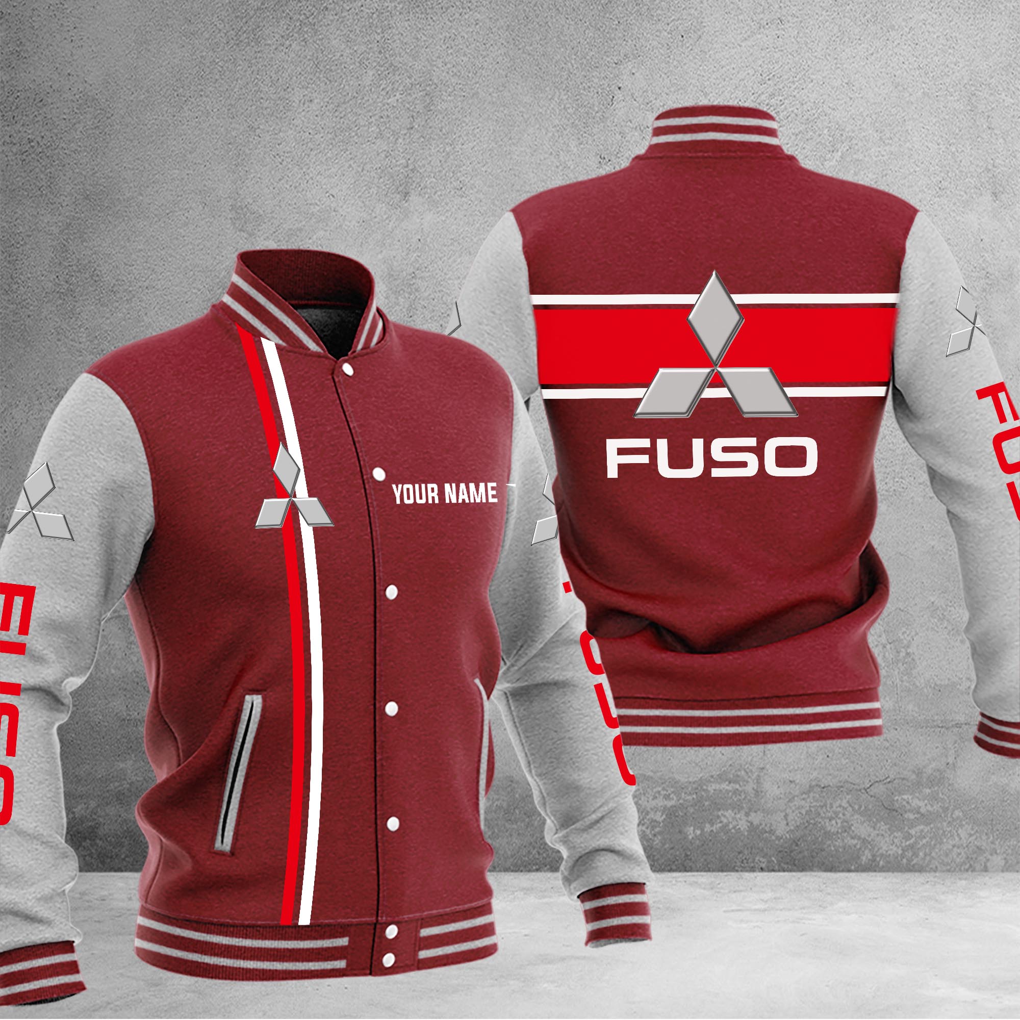 Mitsubishi Fuso Baseball Jacket - Famjoys Mitsubishi Fuso Baseball Jacket - Famjoys