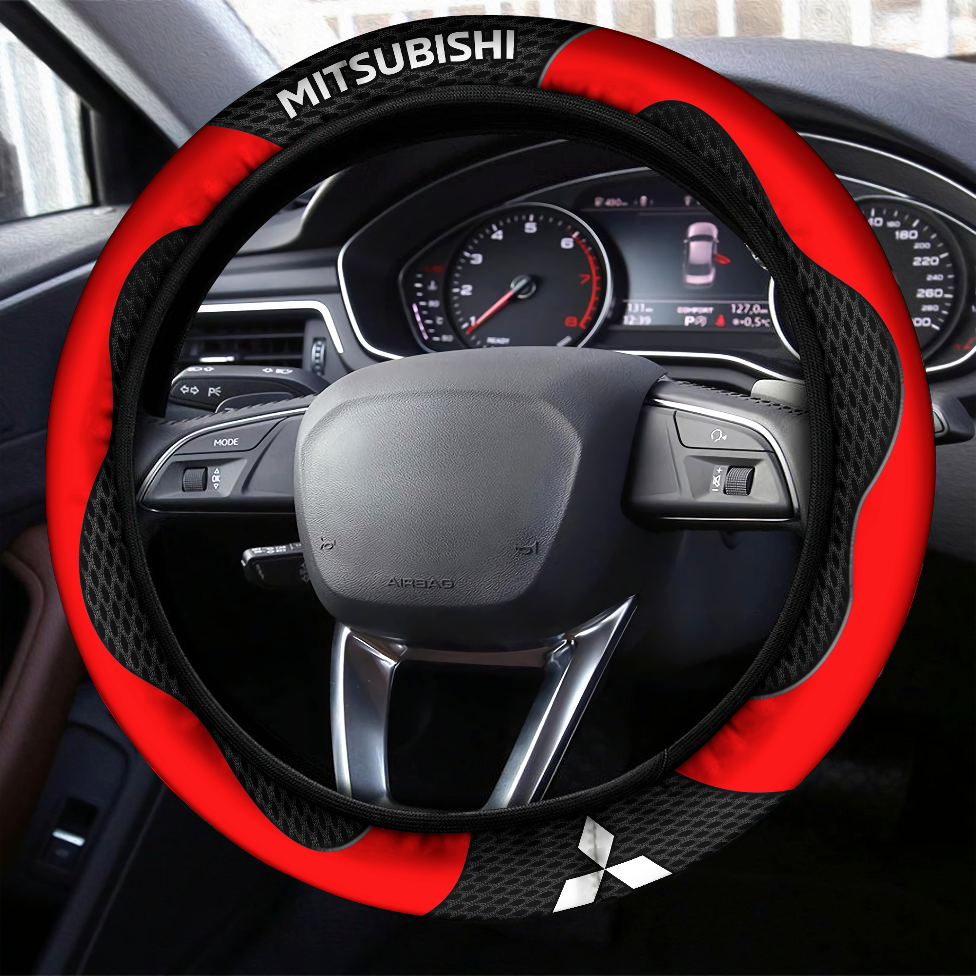 Mitsubishi Steering Wheel Cover L1 - Famjoys Mitsubishi Steering Wheel Cover L1 - Famjoys