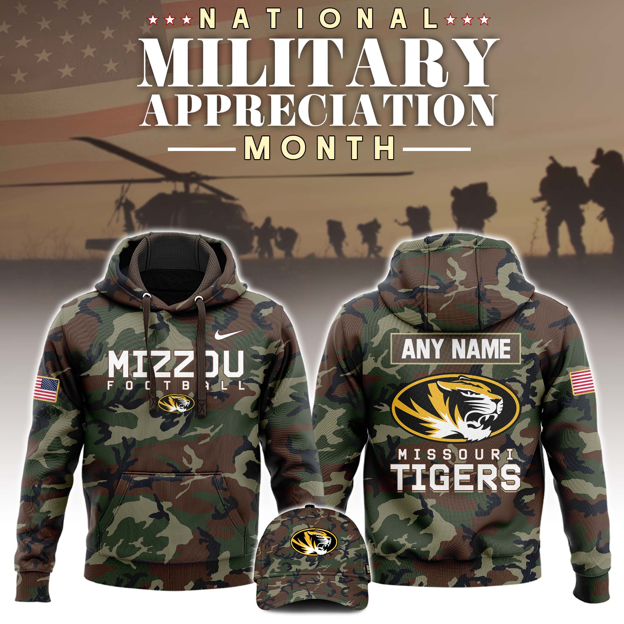 Mizzou Football Military Appreciation Club Hoodie - Famjoys Mizzou Football Military Appreciation Club Hoodie - Famjoys
