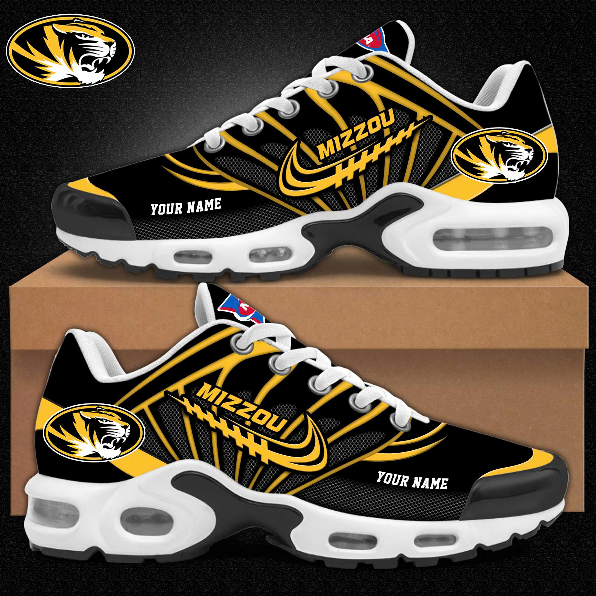Mizzou Football Personalized Air Max Plus Sneakers V1 - Famjoys Mizzou Football Personalized Air Max Plus Sneakers V1 - Famjoys