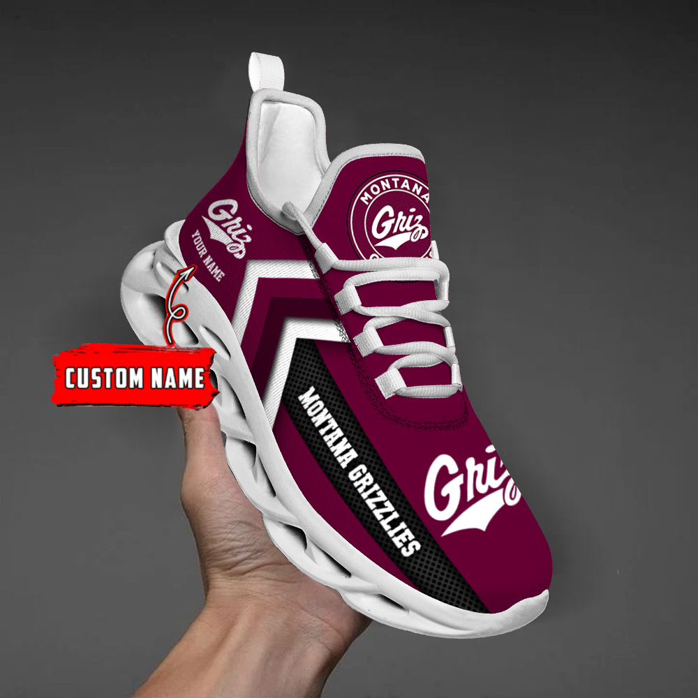 Montana Grizzlies Personalized Custom Name Max Soul Shoes DS003 - Famjoys Montana Grizzlies Personalized Custom Name Max Soul Shoes DS003 - Famjoys
