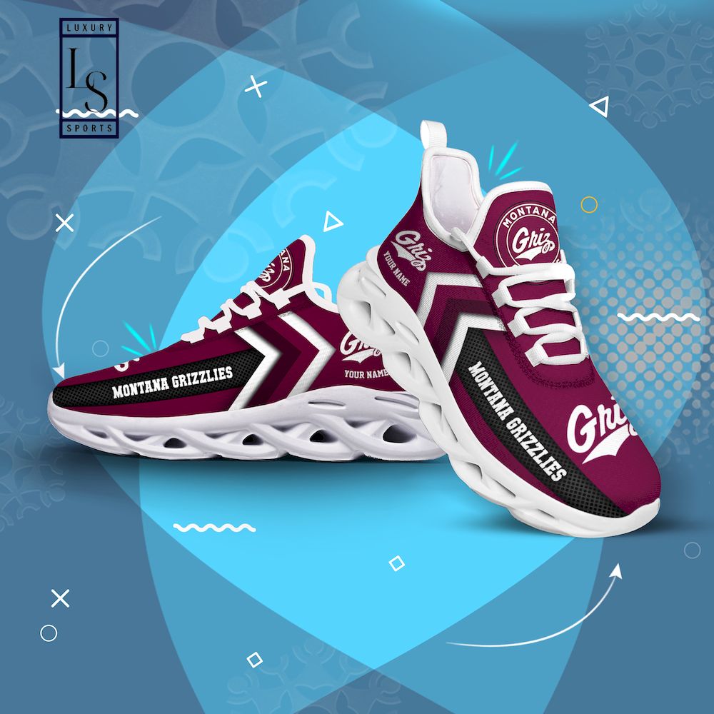 Montana Grizzlies Personalized Max Soul Shoes - Famjoys Montana Grizzlies Personalized Max Soul Shoes - Famjoys