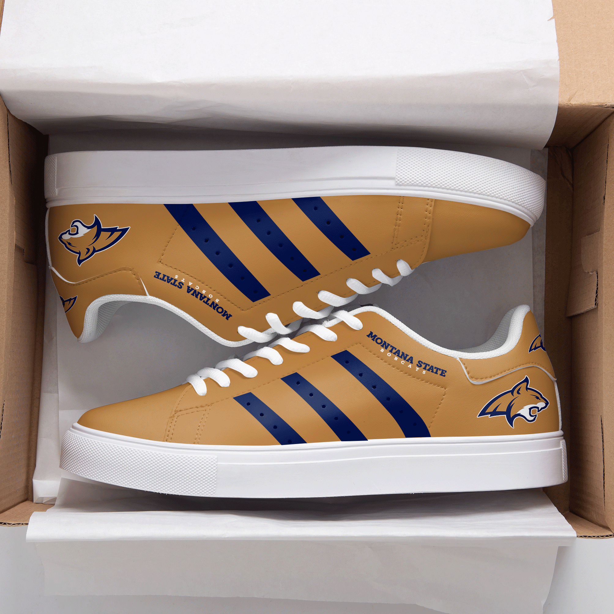 Montana State Bobcats Sneakers Shoes - Famjoys Montana State Bobcats Sneakers Shoes - Famjoys