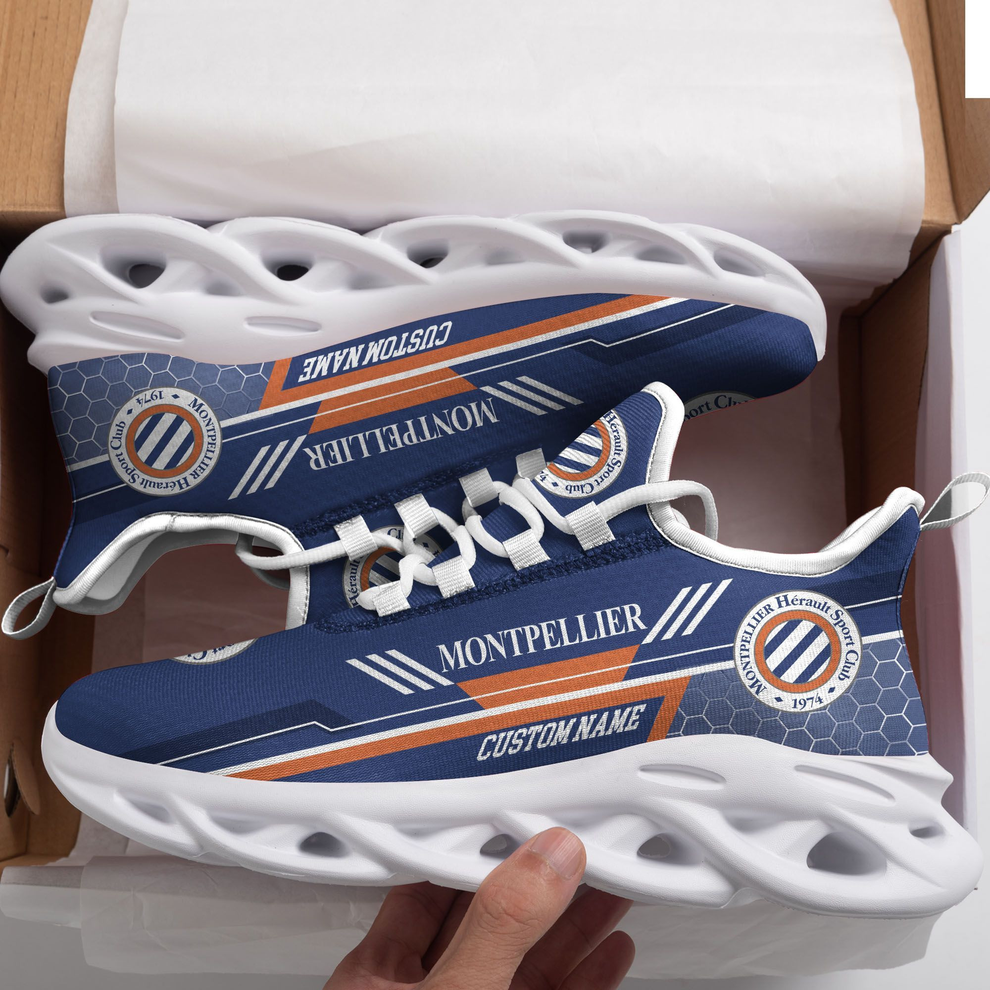 Montpellier Custom Personalized Max Soul Sneakers Shoes - Famjoys Montpellier Custom Personalized Max Soul Sneakers Shoes - Famjoys