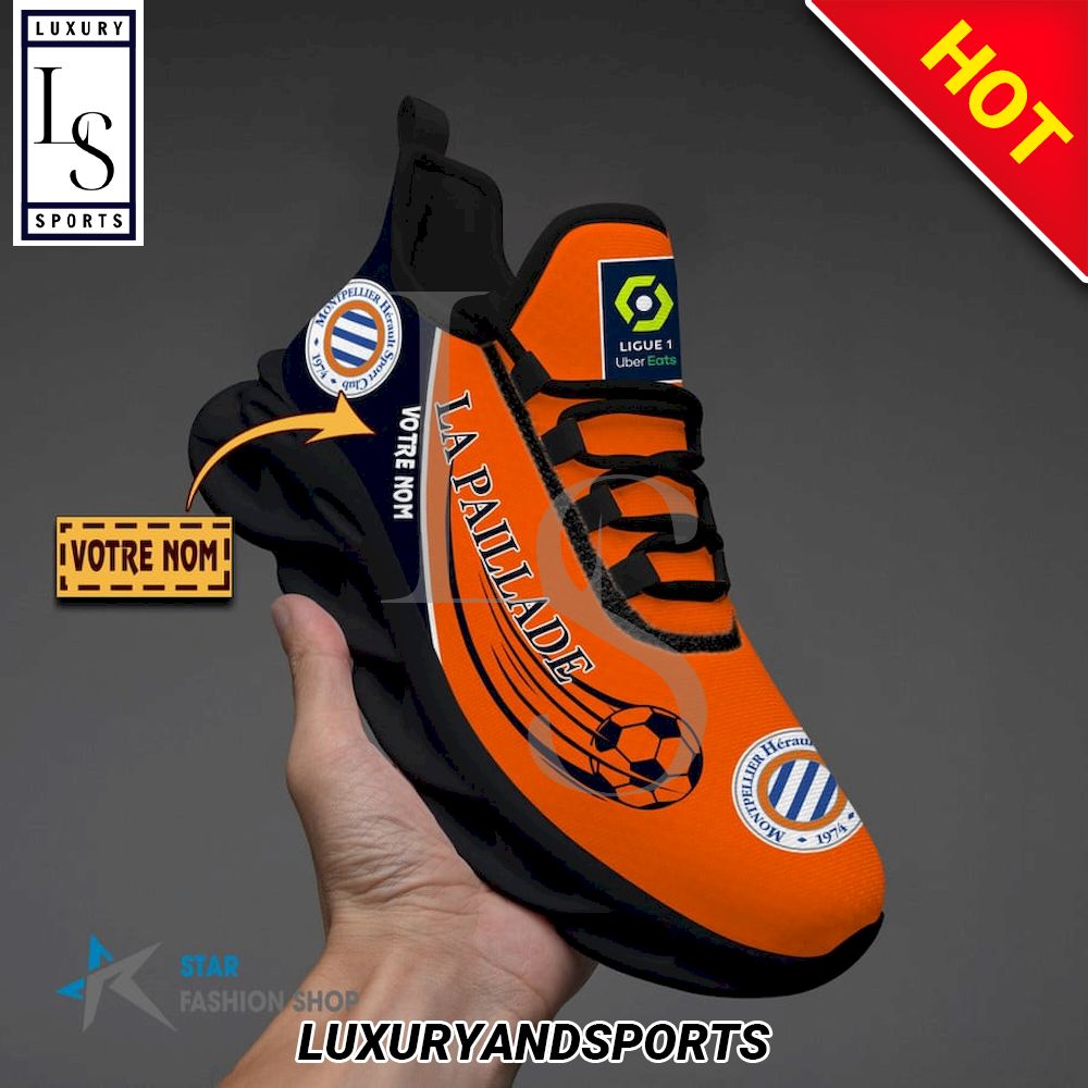 Montpellier HSC Ligue 2 Custom Name Max Soul Shoes - Famjoys Montpellier HSC Ligue 2 Custom Name Max Soul Shoes - Famjoys