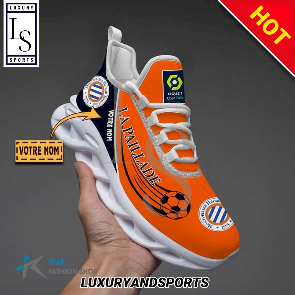 Montpellier HSC Ligue 2 Custom Name Max Soul Shoes - Famjoys Montpellier HSC Ligue 2 Custom Name Max Soul Shoes - Famjoys