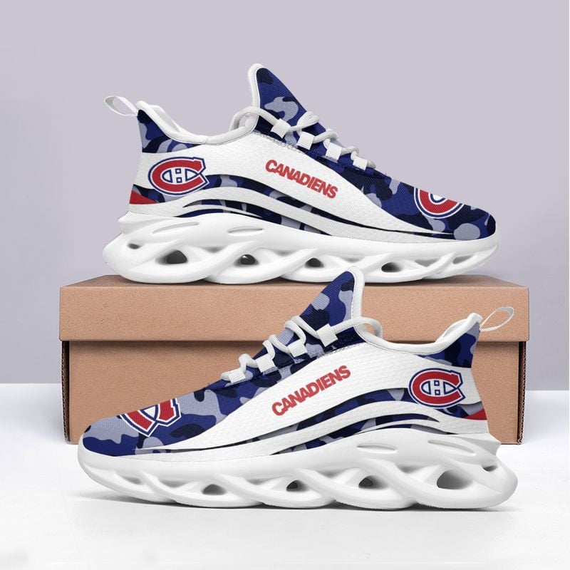 Montreal Canadiens Camo Pattern Max Soul Shoes NEW019765 - Famjoys Montreal Canadiens Camo Pattern Max Soul Shoes NEW019765 - Famjoys