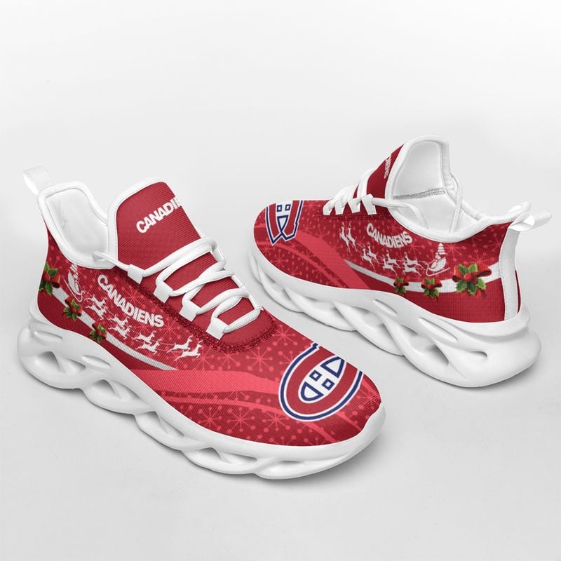 Montreal Canadiens Christmas Pattern Max Soul Shoes NLA031365 - Famjoys Montreal Canadiens Christmas Pattern Max Soul Shoes NLA031365 - Famjoys