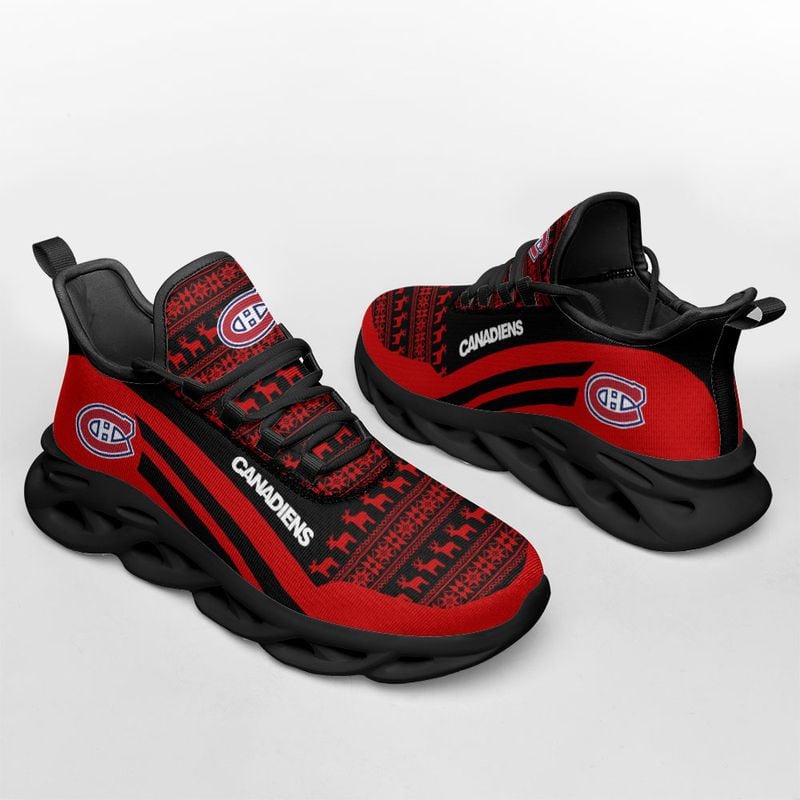 Montreal Canadiens Christmast Pattern Max Soul Shoes NLA033465 - Famjoys Montreal Canadiens Christmast Pattern Max Soul Shoes NLA033465 - Famjoys