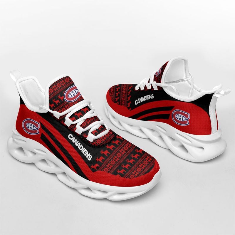 Montreal Canadiens Christmast Pattern Max Soul Shoes NLA033465 - Famjoys Montreal Canadiens Christmast Pattern Max Soul Shoes NLA033465 - Famjoys