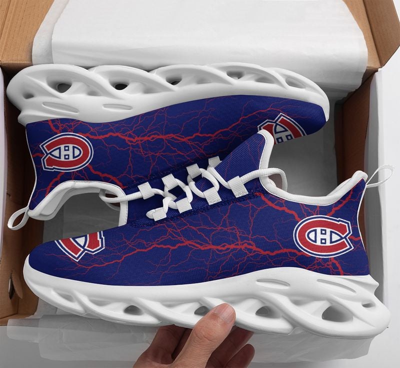 Montreal Canadiens Lightning Pattern Max Soul Shoes NEW020565 - Famjoys Montreal Canadiens Lightning Pattern Max Soul Shoes NEW020565 - Famjoys