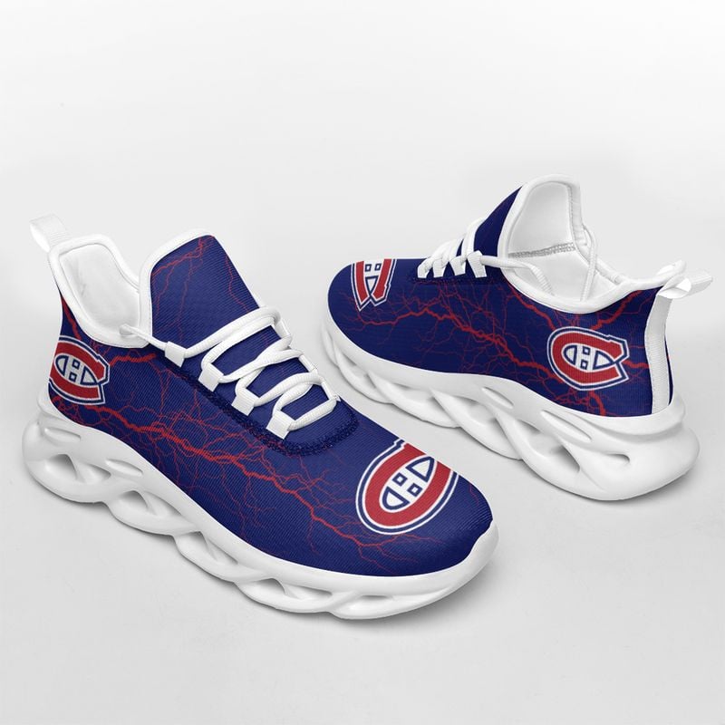 Montreal Canadiens Lightning Pattern Max Soul Shoes NEW020565 - Famjoys Montreal Canadiens Lightning Pattern Max Soul Shoes NEW020565 - Famjoys