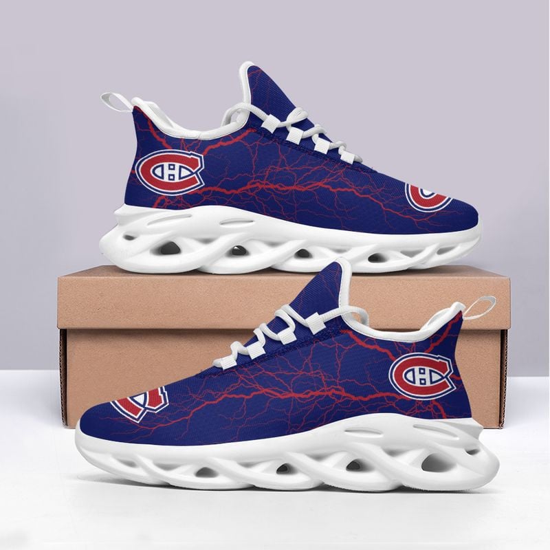 Montreal Canadiens Lightning Pattern Max Soul Shoes NEW020565 - Famjoys Montreal Canadiens Lightning Pattern Max Soul Shoes NEW020565 - Famjoys