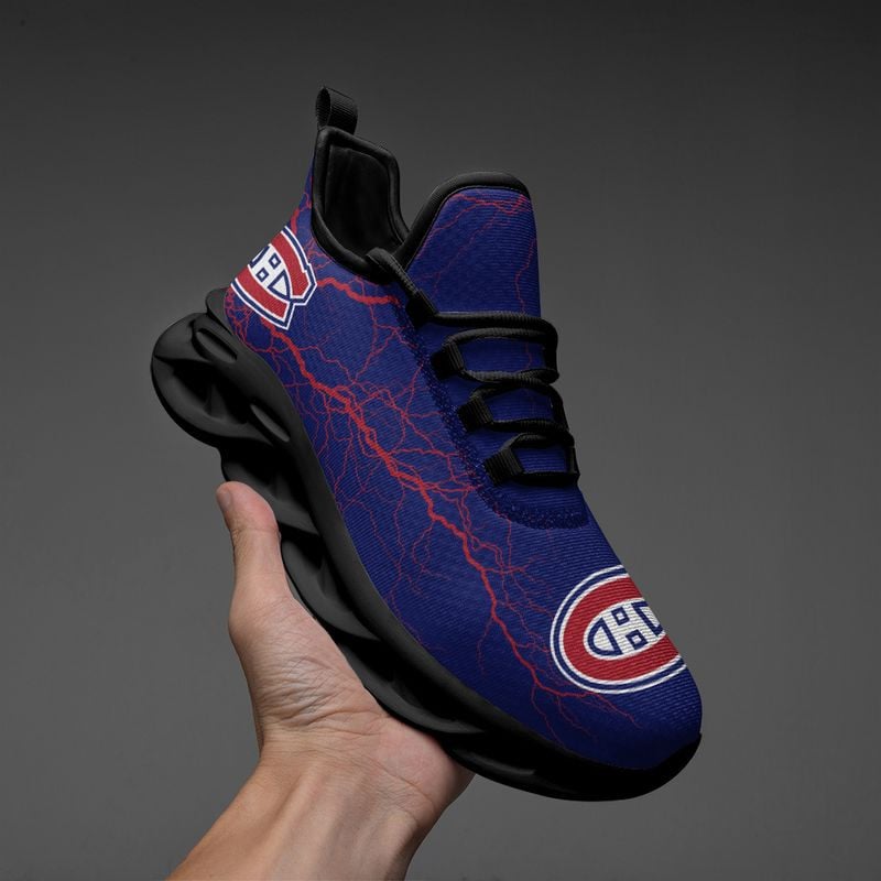 Montreal Canadiens Lightning Pattern Max Soul Shoes NEW020565 - Famjoys Montreal Canadiens Lightning Pattern Max Soul Shoes NEW020565 - Famjoys