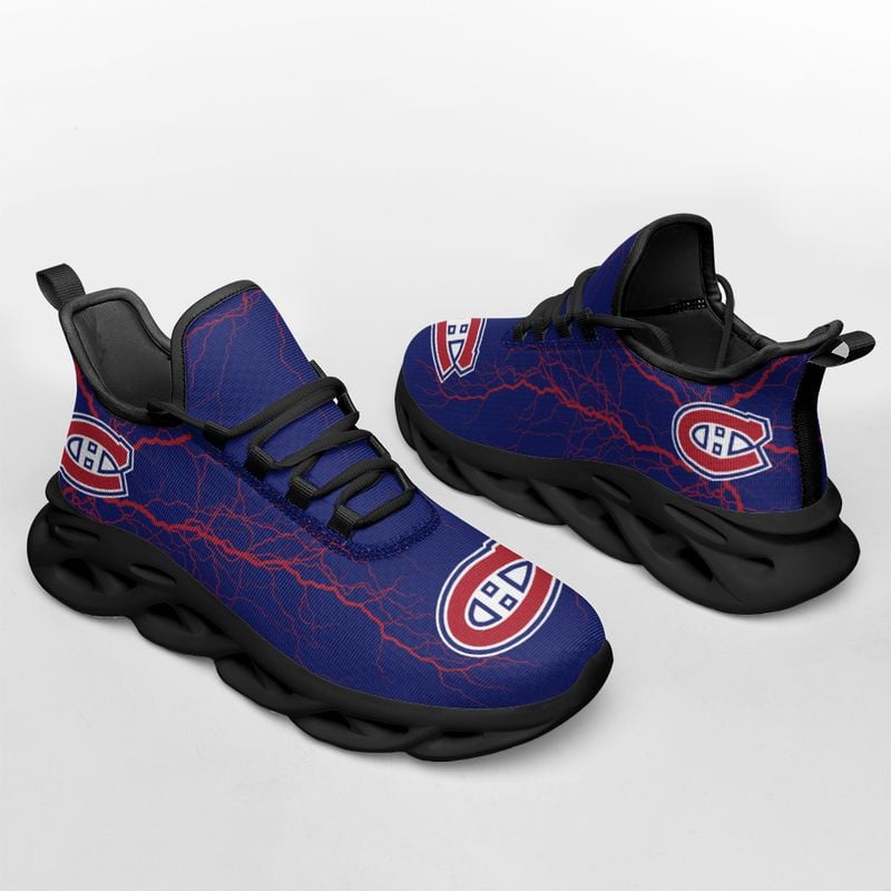 Montreal Canadiens Lightning Pattern Max Soul Shoes NEW020565 - Famjoys Montreal Canadiens Lightning Pattern Max Soul Shoes NEW020565 - Famjoys