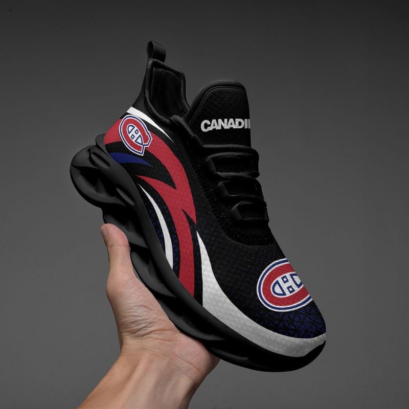 Montreal Canadiens Triangle Abstract Pattern Max Soul Shoes NEW054565 - Famjoys Montreal Canadiens Triangle Abstract Pattern Max Soul Shoes NEW054565 - Famjoys