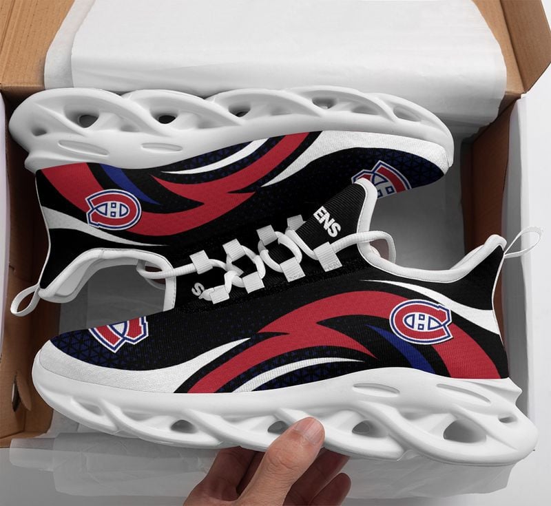 Montreal Canadiens Triangle Abstract Pattern Max Soul Shoes NEW054565 - Famjoys Montreal Canadiens Triangle Abstract Pattern Max Soul Shoes NEW054565 - Famjoys
