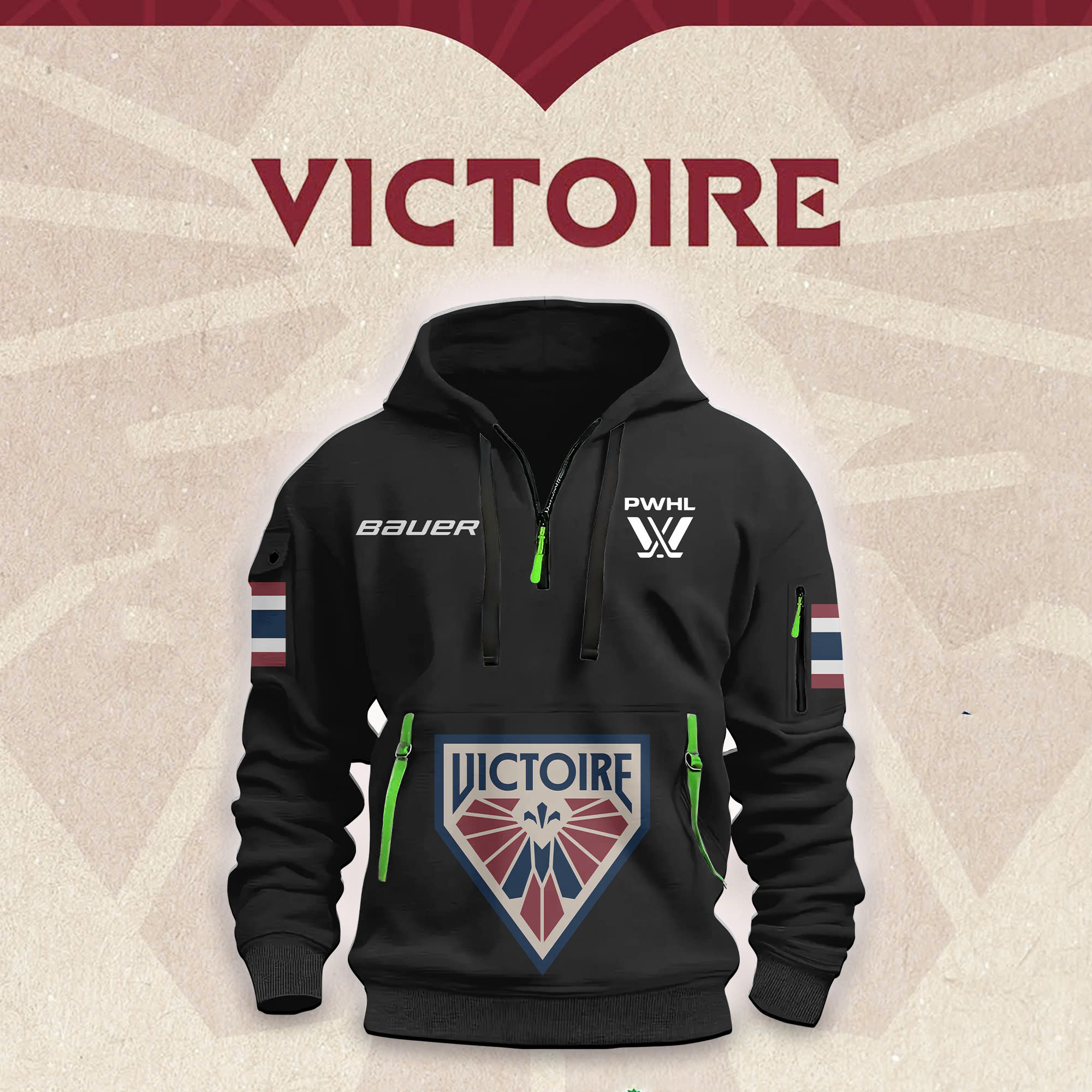 Montreal Victoire Combo Customize Hoodie 115 & Cap & Jogger - Famjoys Montreal Victoire Combo Customize Hoodie 115 & Cap & Jogger - Famjoys