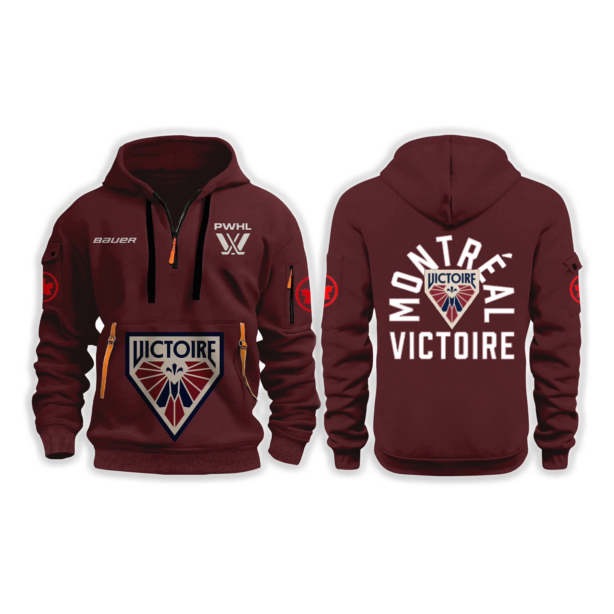 Montreal Victoire Combo Red H115 New Hoodie Limited - Famjoys Montreal Victoire Combo Red H115 New Hoodie Limited - Famjoys