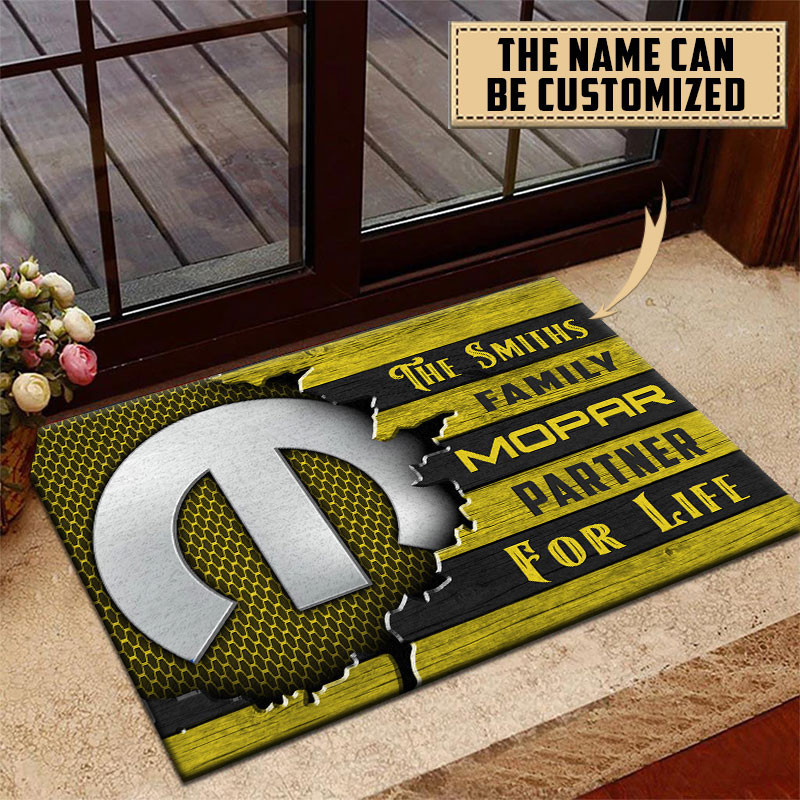 Mopar Doormat Custom Name, Multicolor - Famjoys Mopar Doormat Custom Name, Multicolor - Famjoys