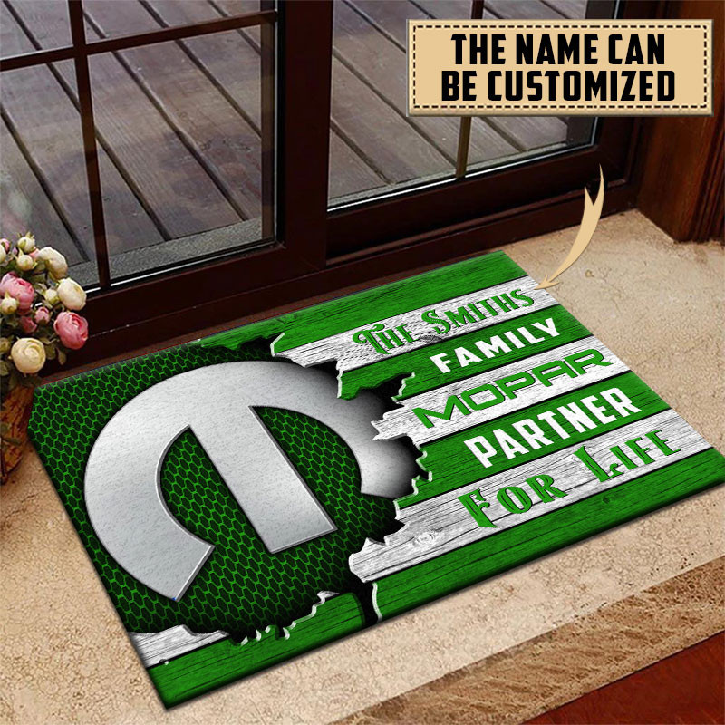 Mopar Doormat Custom Name, Multicolor - Famjoys Mopar Doormat Custom Name, Multicolor - Famjoys