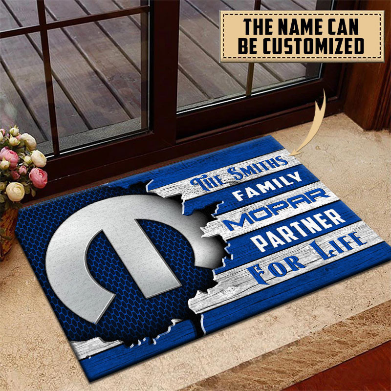 Mopar Doormat Custom Name, Multicolor - Famjoys Mopar Doormat Custom Name, Multicolor - Famjoys