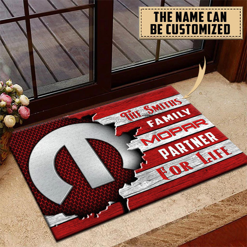 Mopar Doormat Custom Name, Multicolor - Famjoys Mopar Doormat Custom Name, Multicolor - Famjoys