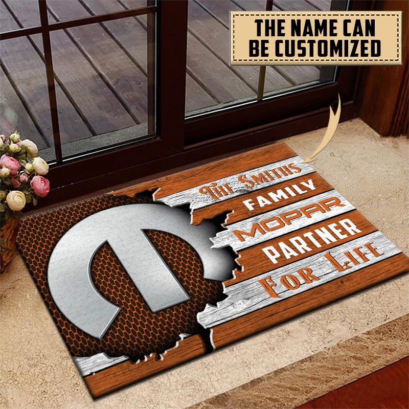 Mopar Doormat Custom Name, Multicolor - Famjoys Mopar Doormat Custom Name, Multicolor - Famjoys