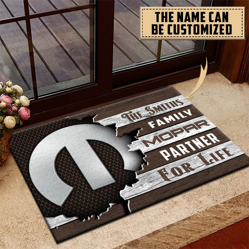 Mopar Doormat Custom Name, Multicolor - Famjoys Mopar Doormat Custom Name, Multicolor - Famjoys