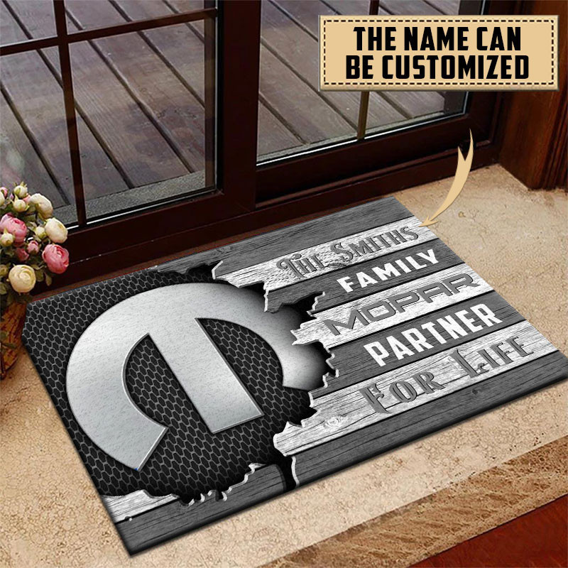 Mopar Doormat Custom Name, Multicolor - Famjoys Mopar Doormat Custom Name, Multicolor - Famjoys