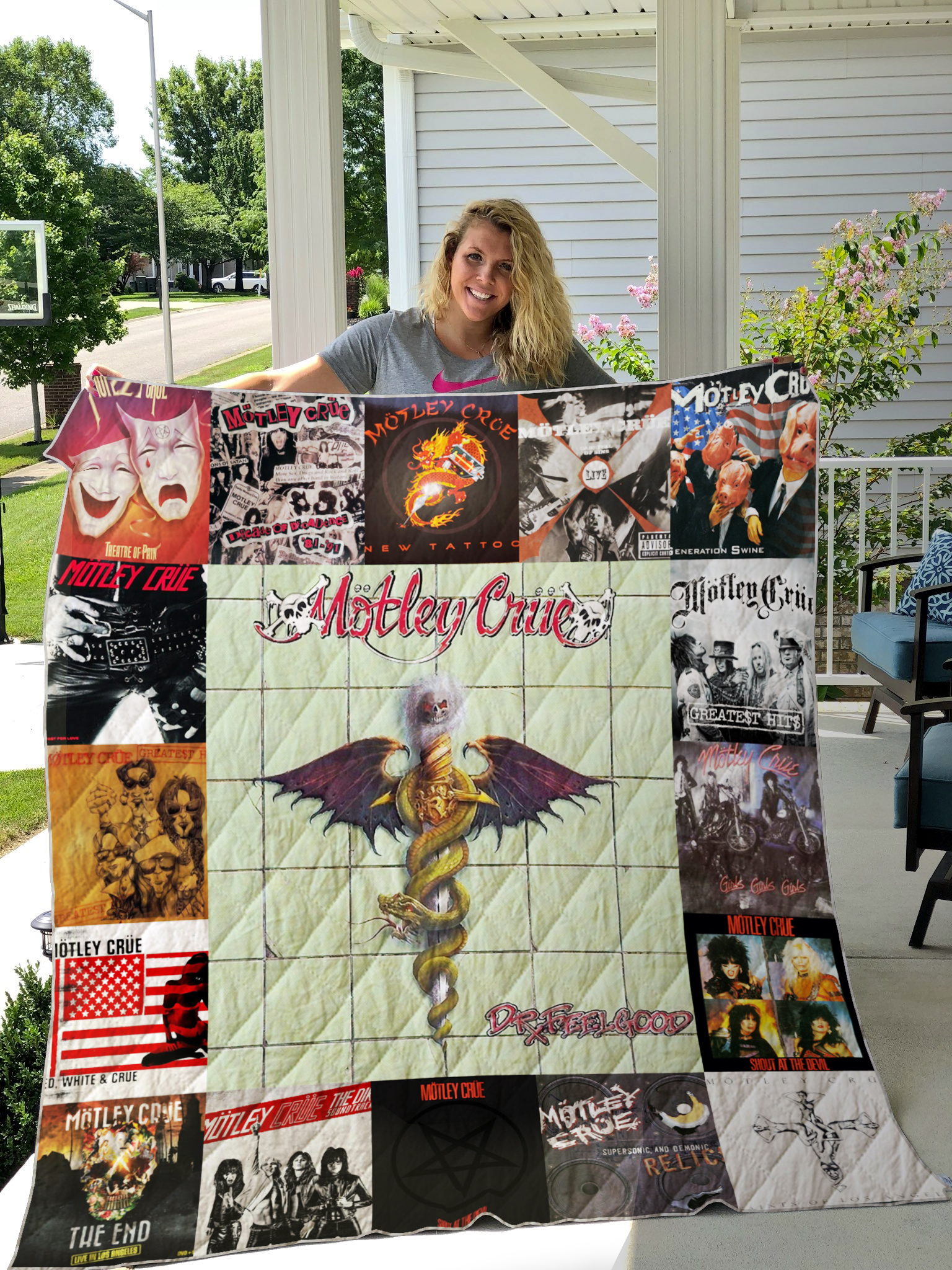 Motley Crue Quilt Blanket - Famjoys Motley Crue Quilt Blanket - Famjoys