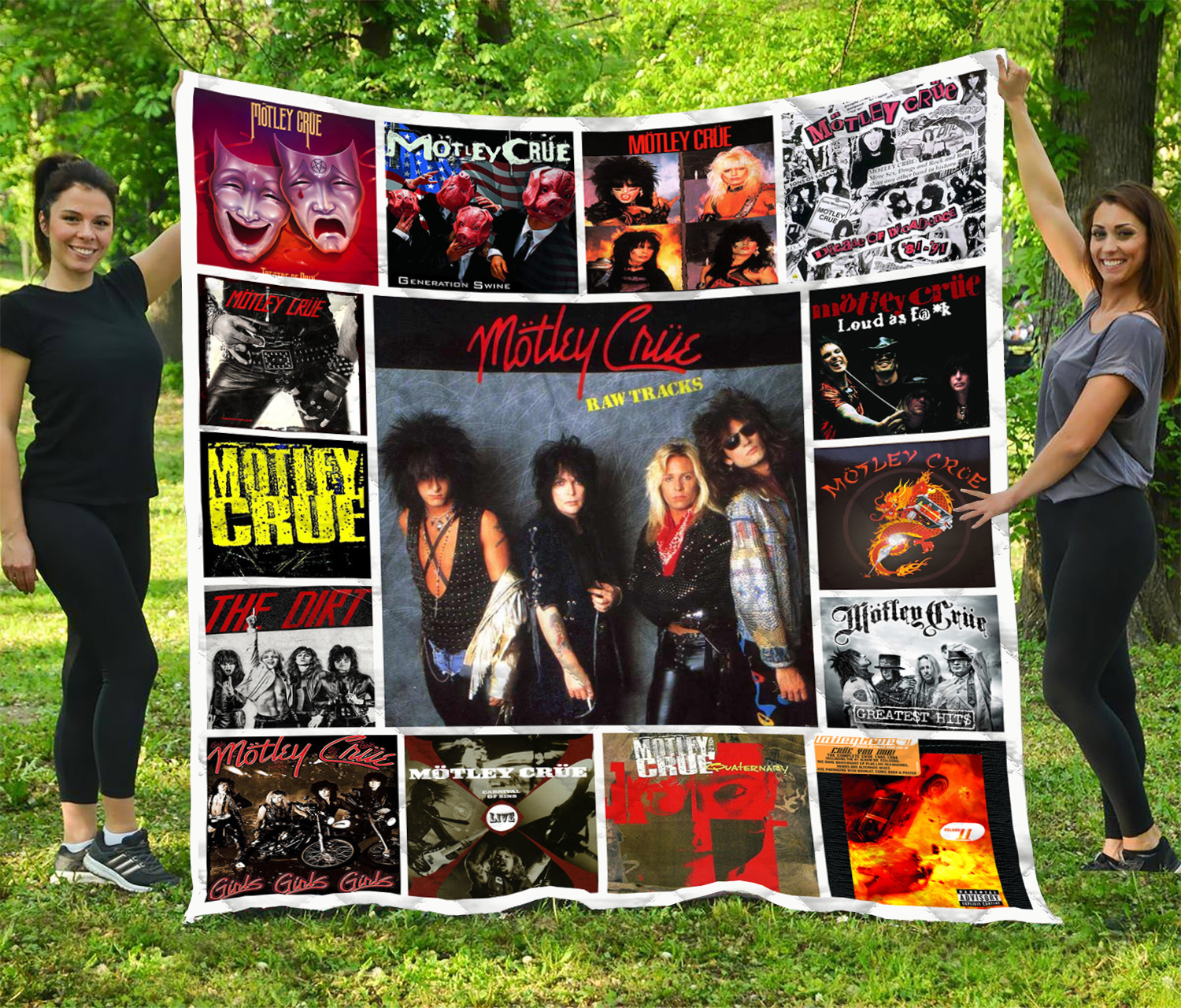 Motley Crue Quilt Blanket - Famjoys Motley Crue Quilt Blanket - Famjoys