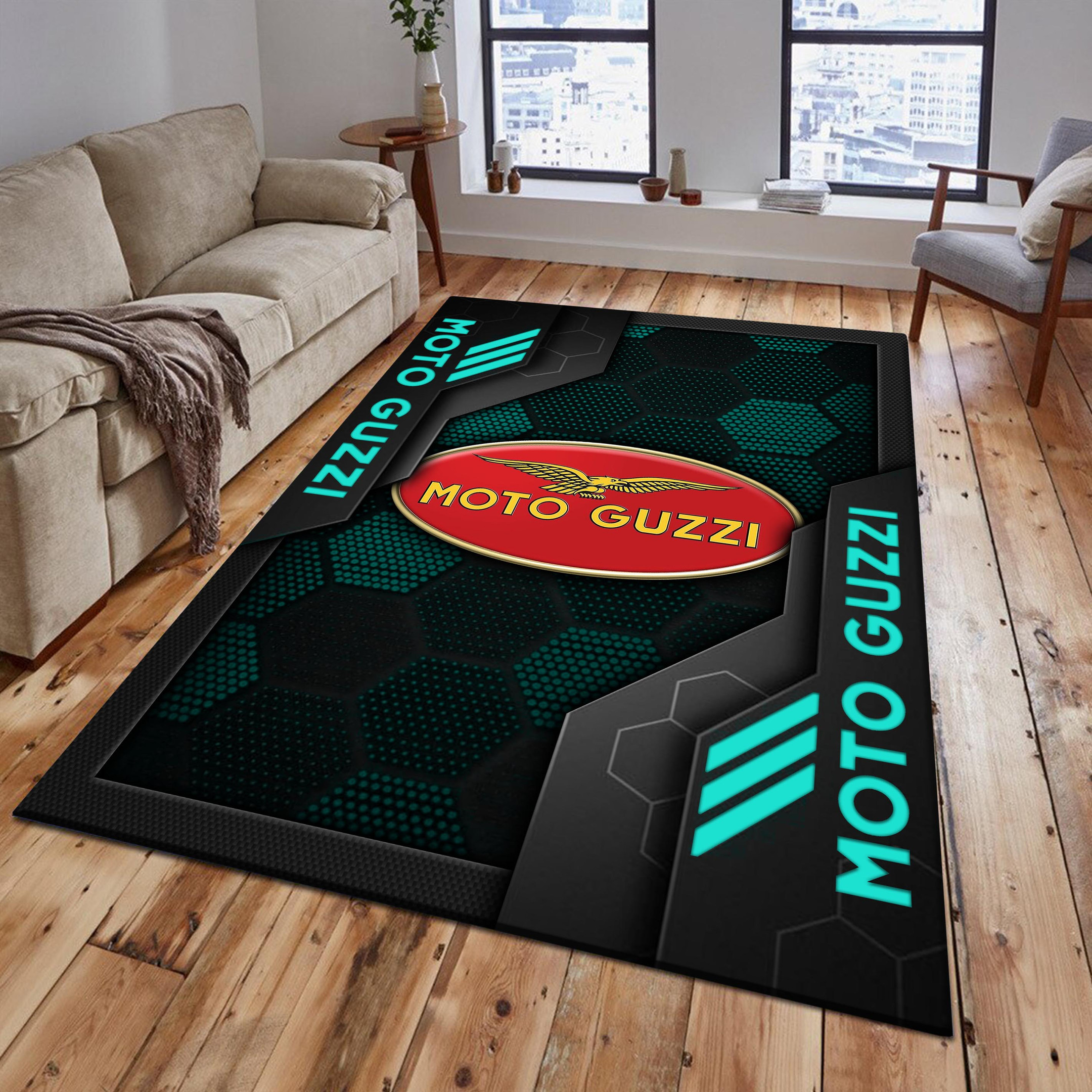 Moto-Guzzi Area Rugs 2604 Multicolor