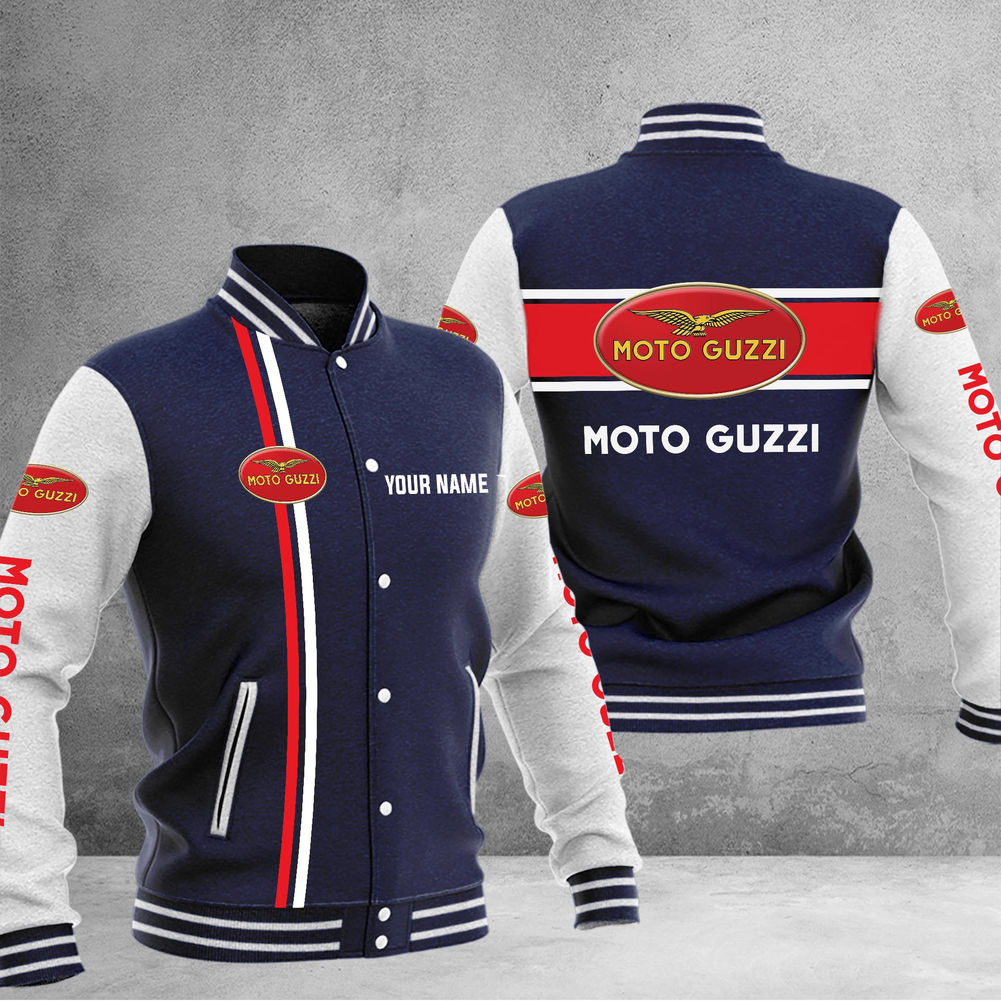 Moto-Guzzi Baseball Jacket - Famjoys Moto-Guzzi Baseball Jacket - Famjoys