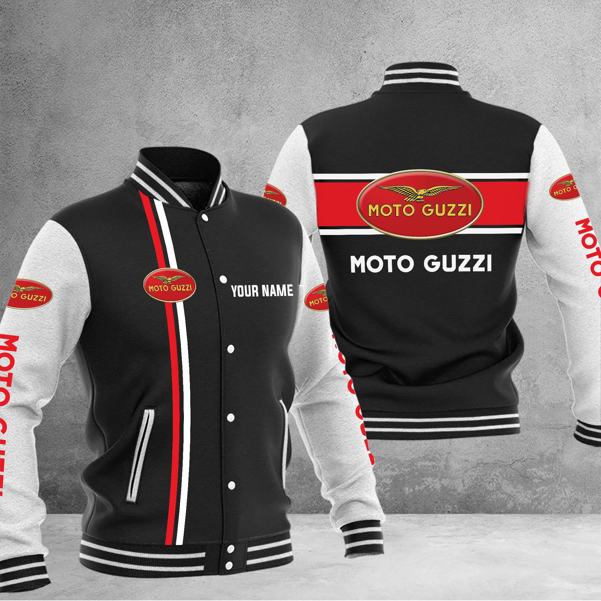 Moto-Guzzi Baseball Jacket - Famjoys Moto-Guzzi Baseball Jacket - Famjoys