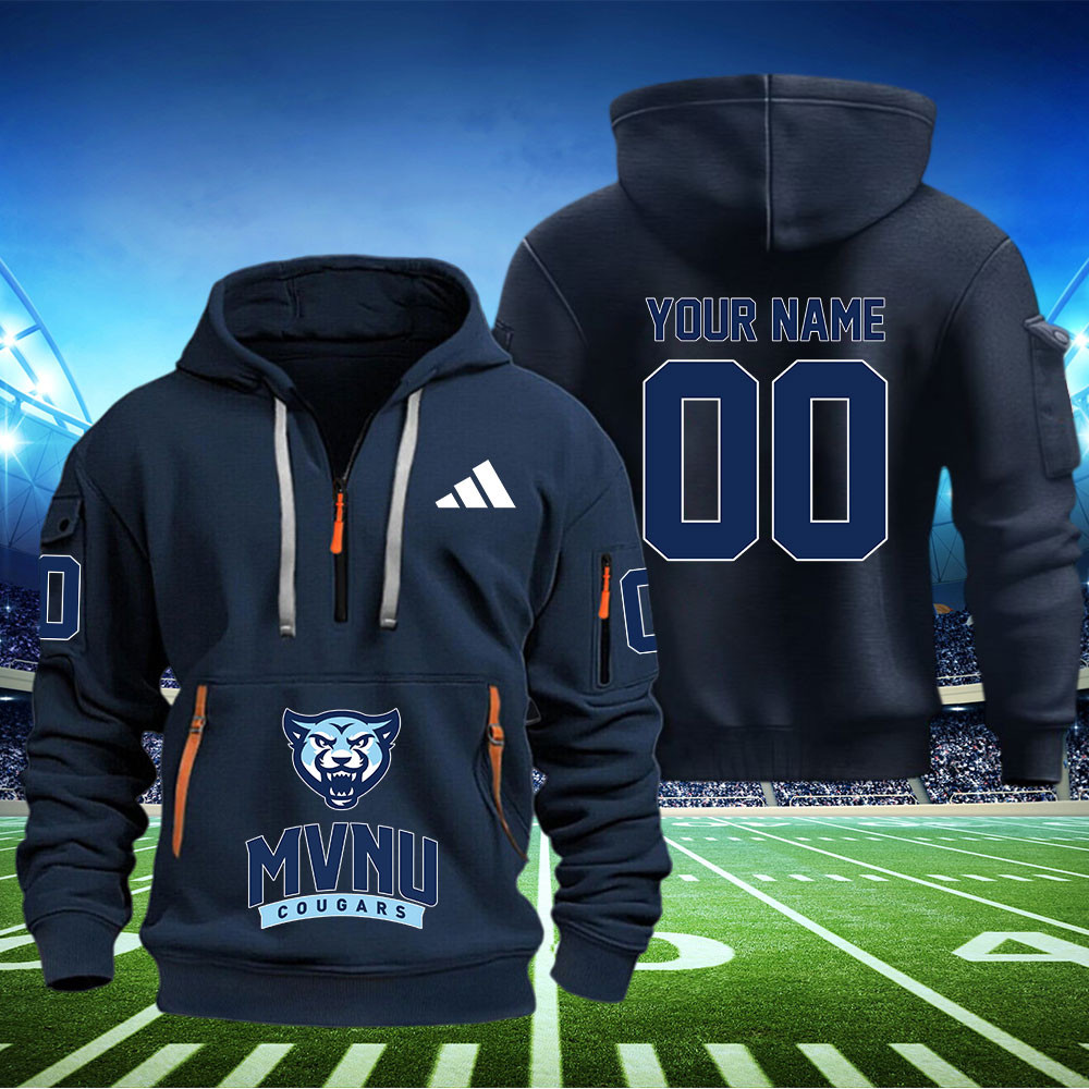 Mount Vernon Nazarene Football Quarter Zip Hoodie - Famjoys Mount Vernon Nazarene Football Quarter Zip Hoodie - Famjoys