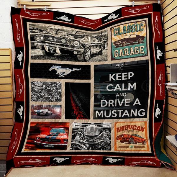 Mustang All The Time Quilt Blanket