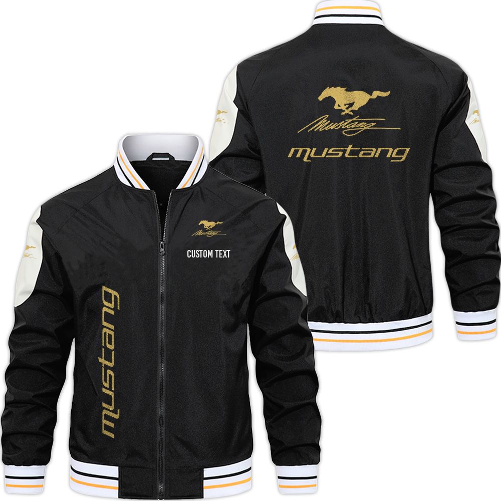 Mustang racing Varsity Jacket, Zipper Jackets Customize Name - Famjoys Mustang racing Varsity Jacket, Zipper Jackets Customize Name - Famjoys