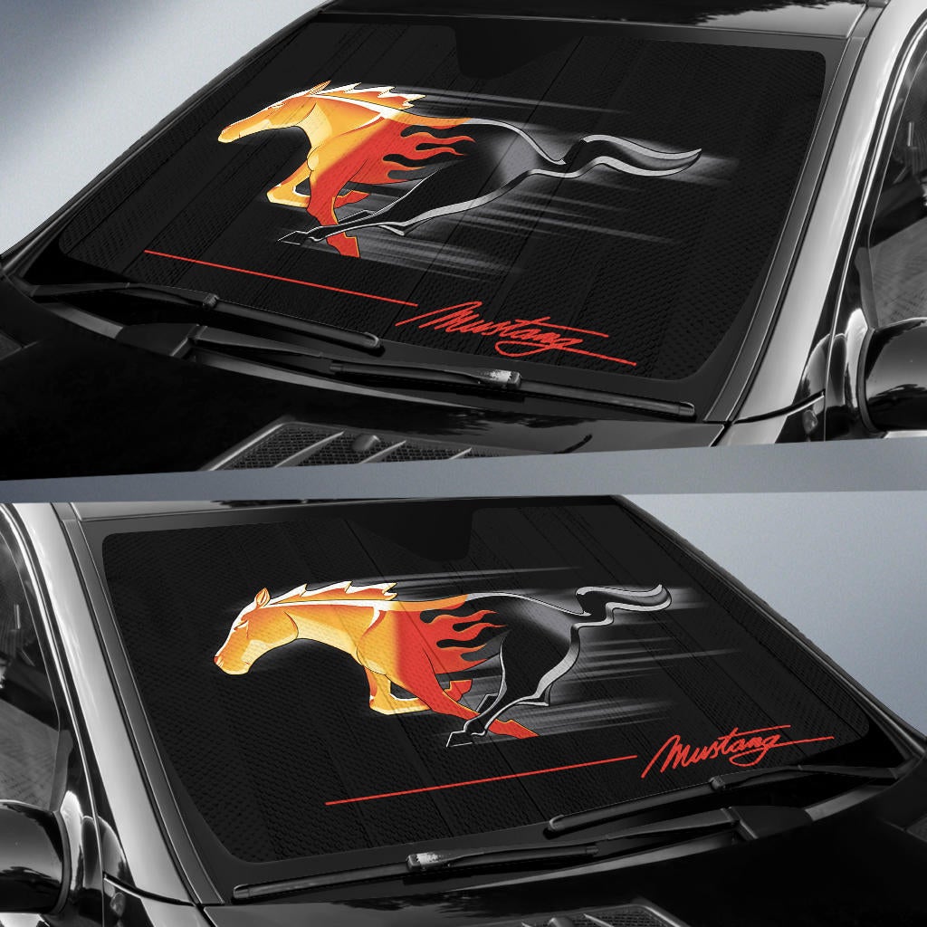 Mustang Windshield Sun Shade V2 - Famjoys Mustang Windshield Sun Shade V2 - Famjoys