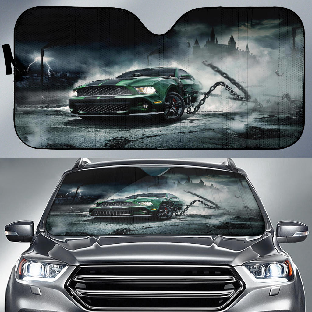 Mustang Windshield Sun Shade V4 - Famjoys Mustang Windshield Sun Shade V4 - Famjoys