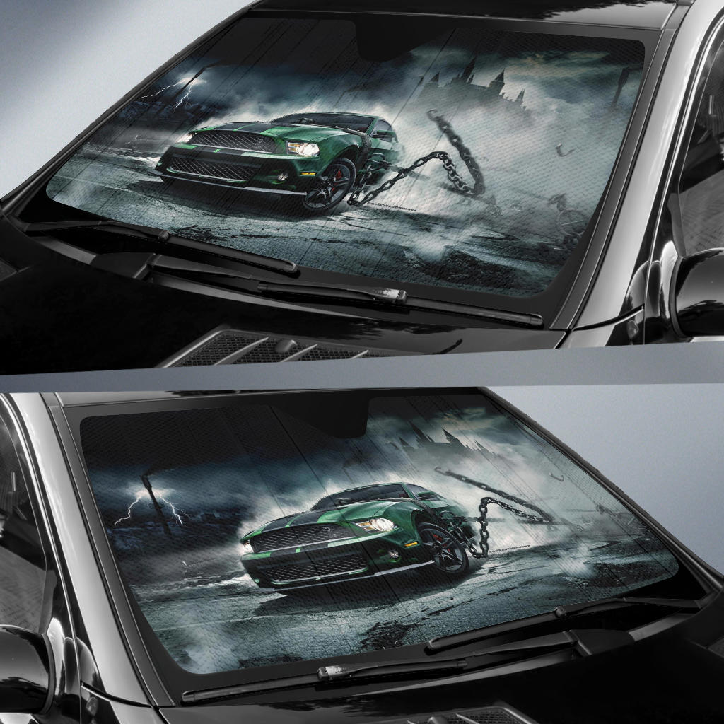 Mustang Windshield Sun Shade V4 - Famjoys Mustang Windshield Sun Shade V4 - Famjoys