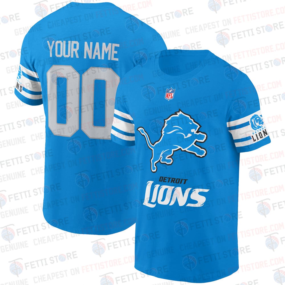 Name Number Detroit Lions 3D T Shirt - Famjoys Name Number Detroit Lions 3D T Shirt - Famjoys