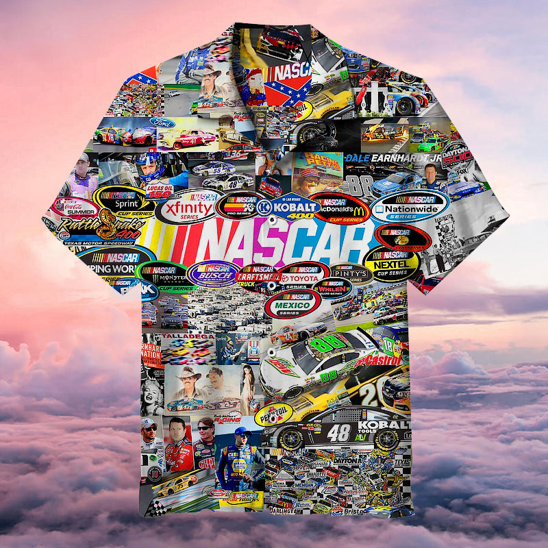 Nascar- Hawaiian Shirt - Famjoys Nascar- Hawaiian Shirt - Famjoys